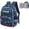 alldomess Zaini Scolastici per Bambini, per Scuola Primaria e Secondaria,18.81L | Impermeabile Zaino Scolastico, Grande Zainetto Bambino Leggero per Scuola e All'aperto