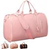 Generic Borsa portabiti da viaggio - Grande borsone convertibile con ruote, borsa porta abiti, ideale per viaggi nel fine settimana, rosa, Basic