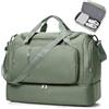 SEAFEW Borsone da Viaggio Extra Grande 45L, Bagaglio a Mano Borsa da Viaggio con Scomparto per le Scarpe, Borsa Sportiva Borsone da Palestra da Weekend,G02-Verde