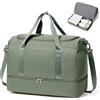 SEAFEW Borsone da Viaggio Extra Grande 45L, Bagaglio a Mano Borsa da Viaggio con Scomparto per le Scarpe, Borsa Sportiva Borsone da Palestra da Weekend,KO2 Verde