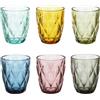 KASANOVA Set 6 Bicchieri Acqua Colorati Vetro Gemma
