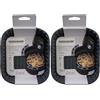 Fackelmann Set 2 stampi in silicone per friggitrice ad aria, accessori air fryer riutilizzabili antiaderenti, cestello silicone resistente forno e microonde, lavabili in lavastoviglie, 15x15 cm