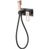 MICE COLLECTION IMEX - Doccia igienica da incasso - Rubinetto bide monocomando da incasso per WC serie svezia nero opaco e oro rosa BDC032-5NOR