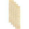 DecoMeister Porte a Lamelle Chiuse in Legno 444x1995 mm Confezione da 4 - Porta Pino Massiccio - Anta per Armadio a Persiana Cieca - Frontali Mobili e Antine per Guardaroba - Legno Naturale Grezzo