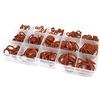 DollaTek Scatola di riparazione O-ring 225PCS gel di silice (VMQ) - Rosso, per impianti idraulici professionali, aria, gas, automobilistico, idraulico, riparazioni