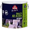 Boero Fai Da te, Smalto Satinato all'Acqua, per Interno/Esterno, Inodore, Ecofriendly, Pronto all'Uso, per Legno, Ferro, PVC, Latta da 2L, Colore Bianco