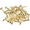 QUARKZMAN 70Pz Chiodi in Ottone 2.8x15mm(DxL) Chiodi per Quadri Muro Testa Rotonda Piccoli in Ottone Hardware per Progetti Fai da Te in Legno Scatole Decorative Casa, Tono Ottone