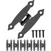 HomeTools.eu Fuxxer® - Cerniere in metallo antico, cerniere in ferro, stile vintage, set da 6, colore: Nero