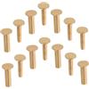 DOITOOL 7 Paia Rivetti in Rame per Manici di Coltelli da Cucina Design a Blocco Sicuro e Installazione Facile per Progetti Fai-da-te