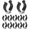 QUARKZMAN 12Pcs Supporti A U Per Tubi T8, Clip In Acciaio Inox 304 Per LED E Tubi Fluorescenti, Supporti Per Lampade E Fissaggi Per Tubi Da 20mm 25/32, Altezza 35mm, Nero