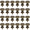 Fatiya 24 mini pomelli per cassetti, 2 x 1,5 cm, in bronzo anticato, autofilettanti, a vite, per armadi, armadi, cassettiere, mobili (bronzo antico)