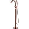 ZPSPZ Miscelatore Vasca da Bagno Freestanding Cascata Rubinetto per Vasca da Bagno Ottone-Oro Rosa