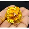 Gravity Gems 130 Ct Citrino Naturale Giallo Asterismo Taglio Cube Gemma Sciolta AGL Certified