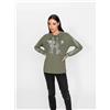HEINE Felpa HEINE Slogan Verde Khaki UK 14 (fm159-3)