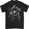 Gildan T-Shirt Da Uomo Grim Reaper Skull Biker Moto 19 In 100% Cotone