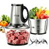 SPZTJK 300 W, tritacarne elettrico a 3 velocità con 8 tazze in acciaio inox e 8 tazze, macinacaffè, 2 set di 4 lame a due livelli, verdure