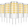 TZHILAN, Lampadine a LED 4W GY6.35 AC DC 12V JC Attacco Bi-Pin Equivalenti a 40 W, Lampadina Alogena Di Ricambio, Luce Bianca Calda 3000K Confezione Da 5 Pezzi
