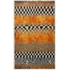 Wecon Home Tappeto bagno WECONhome Jungle Stripes, animal print vintage, fondo TPR antiscivolo, lavabile 30 °C, certificato OEKO-TEX® (60 x 100 cm, giallo arancione)