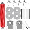 Heykewi 15 Kit di accessori di ricambio per Roborock QV 35A/QV 35S/Qrevo S Pro Robot Vacuum Cleaner, 1 Spazzola principale, 4 Spazzole laterali, 2 Filtro, 4 Panni mop, 2 Sacchetti per la Polvere, 2 artefatto