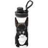 Kingww Borraccia termica con bulldog francese, 510 ml, in acciaio inox, con coperchio, per adulti, ideale per l'uso quotidiano e attività all'aperto
