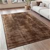 Paco Home Tappeto Salotto Moderno Vintage Pelo Corto Fatto A Mano Pregiato 100% Viscosa, Dimensione:120x170 cm, Colore:Marrone