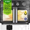 TurboTronic By Z-LINE TurboTronic - Forno ad aria calda digitale, XXL, 32 litri, con spiedino girevole per pollo, 4 in 1, mini forno e friggitrice ad aria calda Airfryer a partire da 80 °C