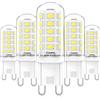Cxyemt Lampadine LED G9, 3W, Equivalente a 28W 33W 40W Lampada Alogene, Bianco Freddo 6000K, AC 220-240V, Non Dimmerabile, Senza Sfarfallio, Lampada LED a Risparmio Energetico, Confezione Da 5