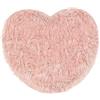 emmevi Tappeto Bagno Camera Cuore Scendiletto Pelo Lungo Scendi Doccia Antiscivolo Mod.CUORE SHAGGY ROSA