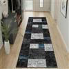 Carpetsale24 Tappeto per Soggiorno 80 x 300 cm Turchese- Design Moderno Tappeto Rettangolare a Pelo Corto per Cucina, Sala da Pranzo e Camera da Letto, Morbido e Facile da Pulire