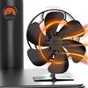 Easywave Ventola oscillante per stufa a legna: ventilatore per camino con termometro magnetico per stufa a legna, 6 pale, alimentato a calore, per stufe a legna/camini