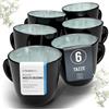 PURE LIVING INTERIOR DESIGN Set di Piatti Moderni per 6 Persone e Tazzine da Caffè alla Moda Ibiza - Servizio di Piatti Elegante e Resistente per Lavastoviglie e Microonde - Pure Living verde salvia