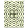 Panorama Tappeto in Vinile - Tappeti in PVC Grandi - Tappeto da Cucina, Corridoio e Soggiorno - Modello Cudillero Verde 100x140 cm