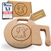 Eli® Set di 2 coltelli da cucina per bambini, sicuri per i bambini | Coltello da taglio di alta qualità per frutta e verdura, tagliere in legno di faggio, coltello per bambini