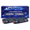 PcStore 2 Toner Compatibili CE505A CF280A Nero Alta Resa, Cartuccia Toner per HP LaserJet P2035 P2055 Pro 400 M401 M425, Compatibile con Stampanti Laser HP, Nero Intenso, Facile Installazione
