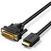 Ugreen 10135 - Cavo HDMI a DVI-D 24 + 1, DVI a HDMI, Adattatore digitale Maschio-Maschio 1080p per PS3, PS4, Xbox 360, Samsung Dex, Raspberry Pi, scheda video Nividia, lettore Blu-Ray, Xiaomi Mi Box, HDTV, 2 m.