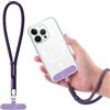 BOXOB Cinturino da Polso per Telefono, Cinturino da Polso per Telefono Semplice Cordino per Telefono Cordino Comodo per Cellulare con Linguetta di Ancoraggio per iPhone e la Maggior Parte (Viola)