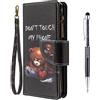 Grandoin Custodia per Samsung Galaxy A81 / Note 10 Lite, Creativo Colorato Custodia Retro Cerniera Flip Case Portafoglio Pelle Wallet Magnetica Supporto Cover Cassa Protettiva (Orso)