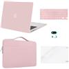 MOSISO Custodie Rigide Compatibile con MacBook Air 13 Pollici A1369/A1466 (Edizione 2010-2017),Plastic Case Cover&Valigetta&Copertura della Tastiera&Webcam Copertura&Schermo Protettivo, Quarzo Rosa