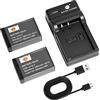 DSTE LP-E17 Batteria (2 pezzi) e Caricatore Compatibili con Canon EOS 750D, 760D, 8000D, Kiss X8i, Rebel T6i, Rebel T6s