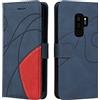 Fatcatparadise Cover per Samsung Galaxy S9 Plus, Flip Caso in PU Pelle Case Cover Libro Portafoglio Protettiva Custodia con TPU Antiurto,[Kickstand][Slot per Schede][Chiusura Magnetica] (Blu)