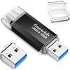 Geweo Chiavetta USB C 128GB Pendrive USB C Stick USB 3.0 OTG Memory Stick 128GB Tipo C 2 in 1 Flash Drive Velocità di Lettura Fino a 40MB/s,Memoria USB Stick per PC, Laptop, Computer, Auto, TV (Nero)