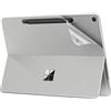 MoKo Adesivo Posteriore per Tablet per Microsoft Surface Pro 12 Pollici 2025, Cover Protettiva in Pelle PU per Surface Pro 12 Pollici, Platino