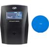 PNI SafePC E650VA Kit UPS, potenza 390W, 1.8A, uscita 2 x 230V, schermo LCD 7.2A batteria inclusa + Gift Sticky Pad Blu