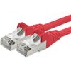 1aTTack.de 1aTTack - Cavo Patch di rete CAT 5e con schermatura FTP con 2 spine RJ45 rosso 1 m