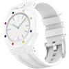 GIOPUEY Cinturini Compatibile con Swatch Royal Pop, Morbido Silicone Cinturino [Resistente all'Usura] [Traspirante] - White