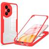 RonRun Cover per Honor 400 Pro, 360 Gradi Antiurto Custodia con Protezione Schermo Integrata Trasparente Rugged TPU Bumper Doppia Protettiva Cover per Honor 400 Pro - Rosso