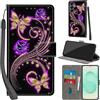 PHINIENLAND Cover per Samsung Galaxy S25 Plus Case PU Pelle Custodia [Kickstand] [Chiusura magnetica] [Slot per Schede], Portafoglio Flip Custodia per Samsung S25 Plus,Farfalla dorata