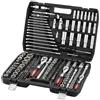 TEENO Set di 216 chiavi a cricchetto da 1/4, 3/8 e 1/2, con 72 chiavi a cricchetto a sgancio rapido, cromo vanadio, satinato, CR-V, set di attrezzi meccanici per riparazione di biciclette e fai da