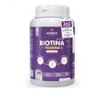 ALPHEIOS PHARMA Biotina Capelli Unghie Pelle -365 Mini Compresse (12 Mesi) - Integratore con Biotina 450 mcg, Zinco e Vitamina C - Uso Quotidiano Donna Uomo Vegano