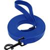 FORBELL Guinzaglio impermeabile per cani, 3 m/5 m/10 m/15 m, resistente allo strappo, guinzaglio da allenamento robusto con moschettone resistente, per cani di taglia grande e piccola (blu scuro, 5 m)